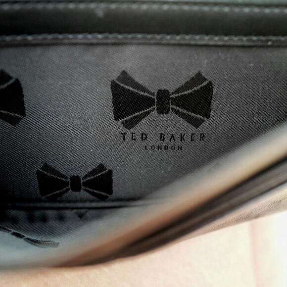 Ted Baker Black Quilted Bow Wallet - Picture 7 of 14